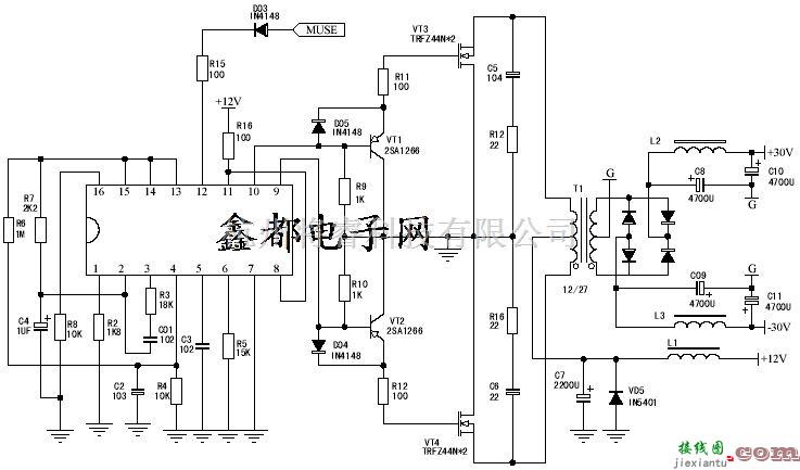 电源电路中的新汽车音响供电电源DC-DC变换器电路  第1张