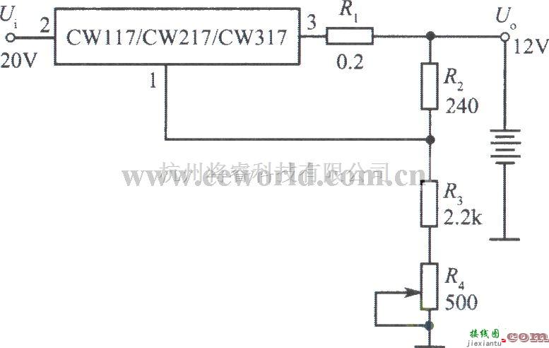 电源电路中的CW117组成的12V恒压充电器  第1张