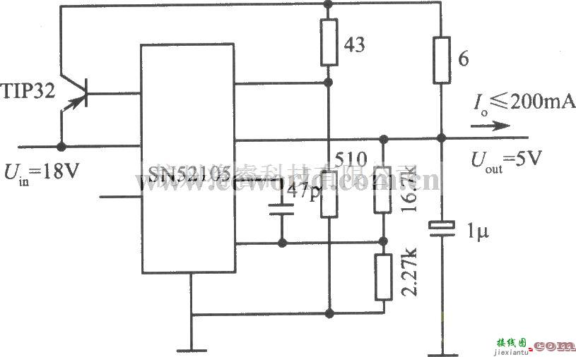 电源电路中的SN52105构成的15V、300mA稳压电源  第1张