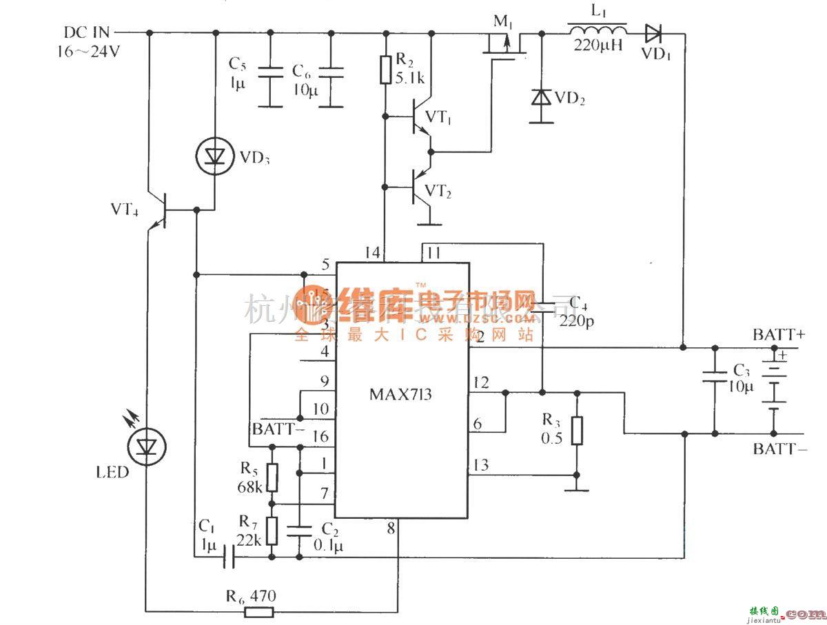 电源电路中的MAXTl3开关模式应用电路  第1张