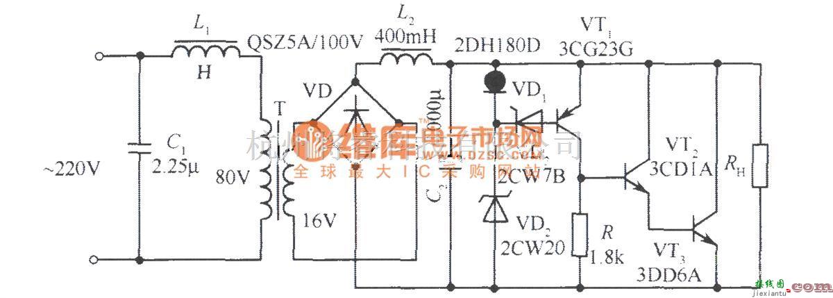 电源电路中的15V并联稳压电源电路  第1张