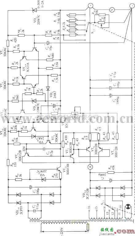 电源电路中的0～30V﹑2A稳流稳压电源电路  第1张