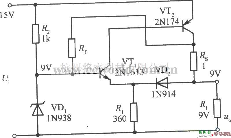 电源电路中的9V零阻抗稳压器电路  第1张