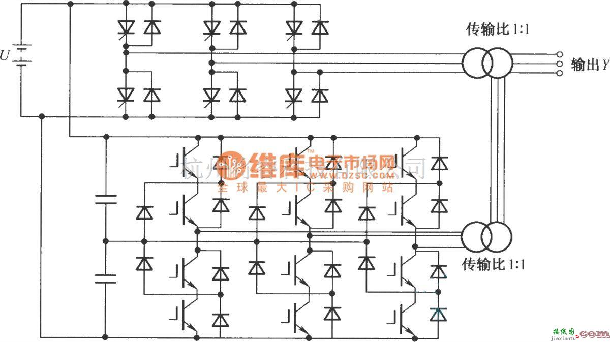 IGBT应用电路中的组合型混合多电平变换电路的拓扑结构  第1张