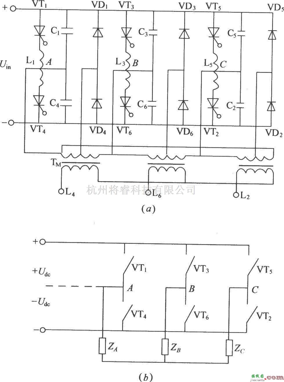 通信电源中的三相桥式逆变器电路图  第1张