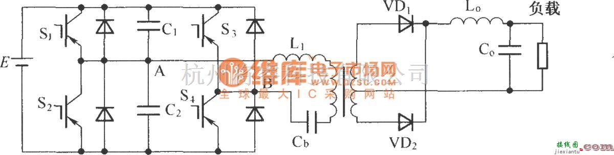 IGBT应用电路中的ZVSCS PWM全桥电路有限双极性控制电路的功率部分  第1张