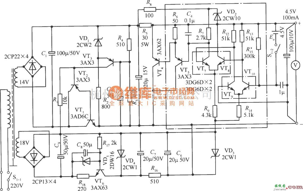 电源电路中的4.5V精密电源电路  第1张