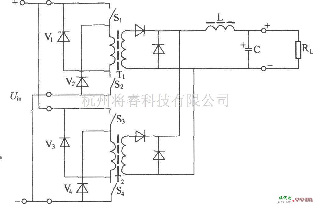 通信电源中的双正激式变换器电原理图  第1张