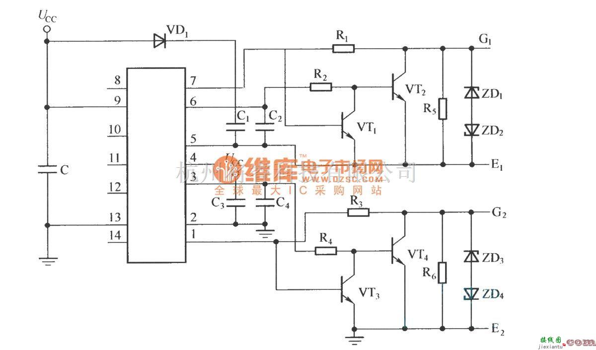 IGBT应用电路中的带电平钳位功能的IR2110驱动电路  第1张