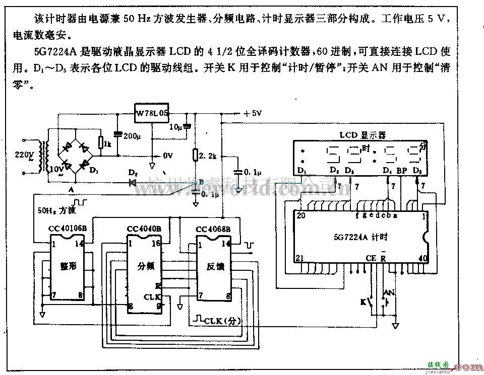 电源电路中的60 h计时电路  第1张