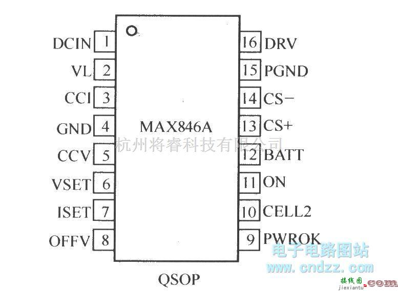 电源电路中的MAX846A的引脚排列图  第1张