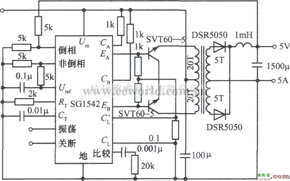 电源电路中的5V、5A开关稳压电源  第1张