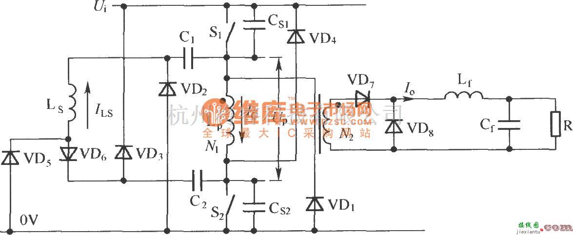 IGBT应用电路中的无损缓冲双管串联单正激电路  第1张