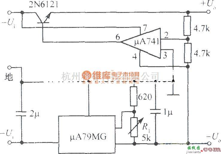 电源电路中的±5--±20V从动跟踪稳压电源正侧从动于负侧  第1张