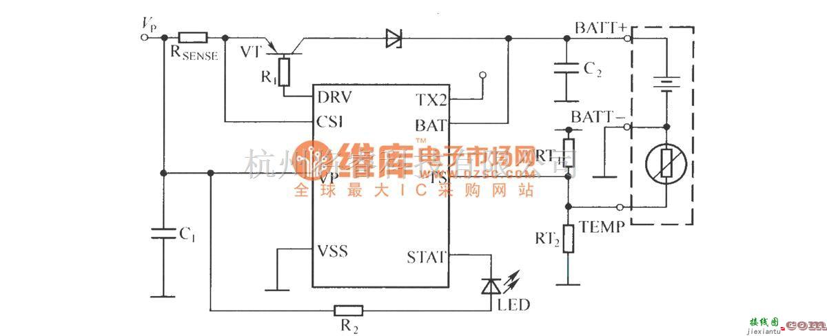 电源电路中的AAT3680典型应用图(充电电路)  第1张