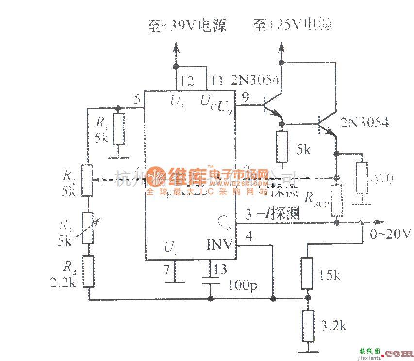 电源电路中的μA723构成的0～20V可调稳压电源  第1张