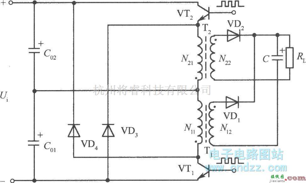 开关稳压电源中的电容分压式钳位的单端反激式开关稳压电源  第1张