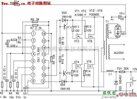 逆变电源中的400W大功率稳压逆变器电路  第2张