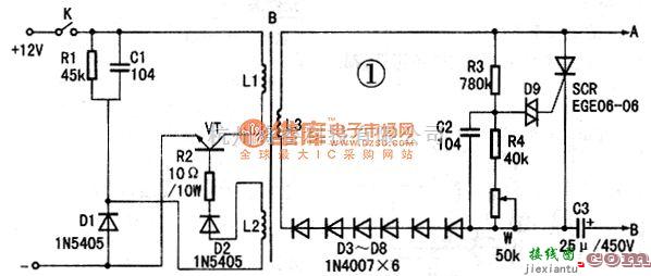 逆变电源中的应用于捕虾器的直流升压电路  第4张