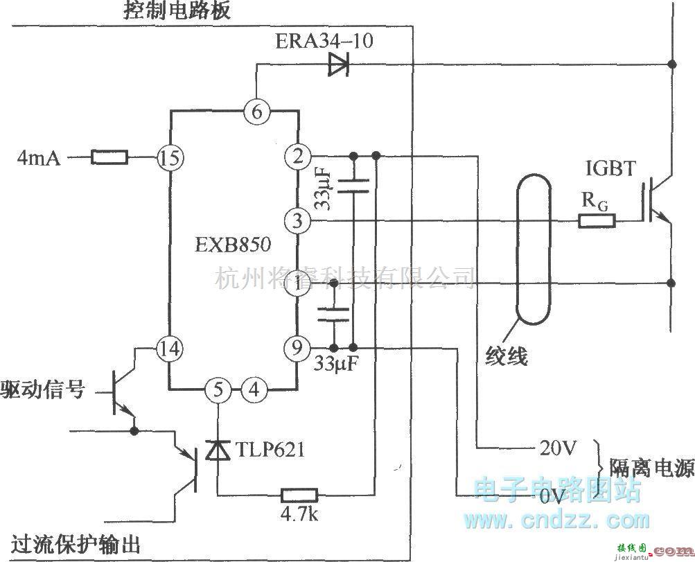 IGBT应用电路中的EXB850的应用电路  第1张