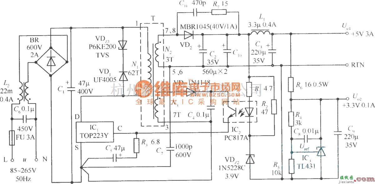 开关稳压电源中的双路输出开关稳压电源  第1张