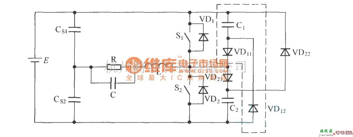 IGBT应用电路中的C-2D型无源无损缓冲电路应用于DC／AC半桥变换器中的电路  第1张