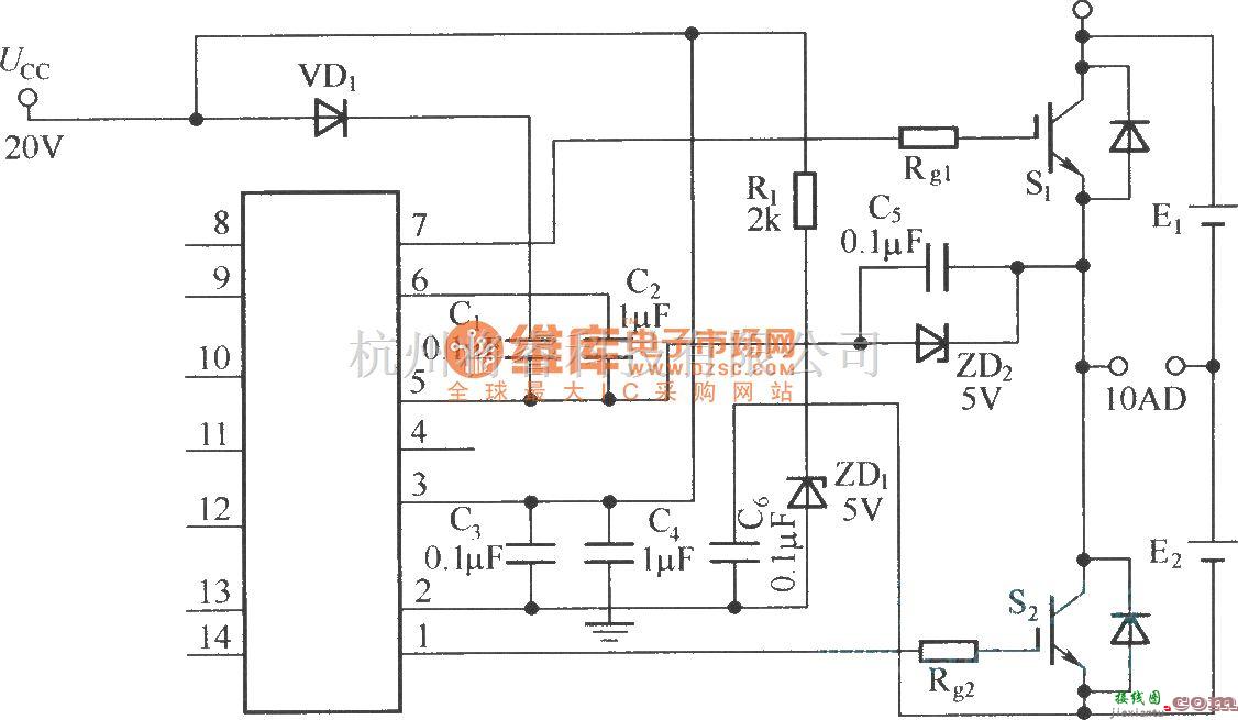 IGBT应用电路中的IR2110负压产生电路  第1张