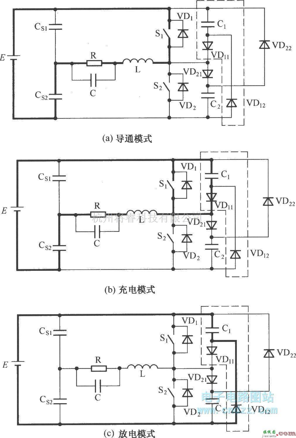 IGBT应用电路中的C-2D型无源无损缓冲电路的工作模式  第1张