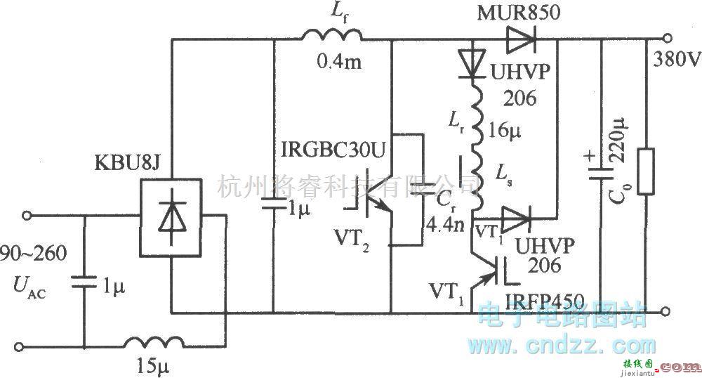 开关稳压电源中的100kHz 600W功率因数校正电路  第1张