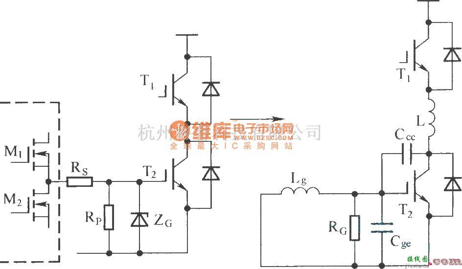 IGBT应用电路中的全桥逆变电路的基本结构图(IGBT作为功率开关管)  第1张