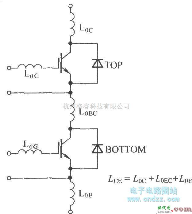 IGBT应用电路中的两单元IGBT模块的寄生电感  第1张