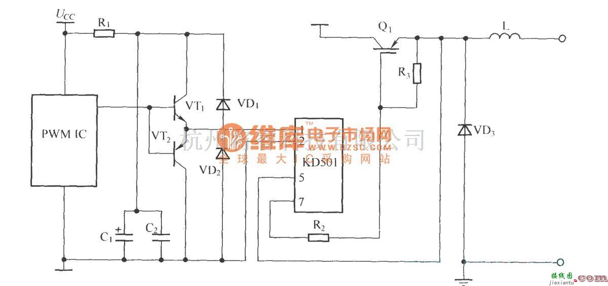 IGBT应用电路中的TX-KD501的应用接线图(驱动器)  第1张