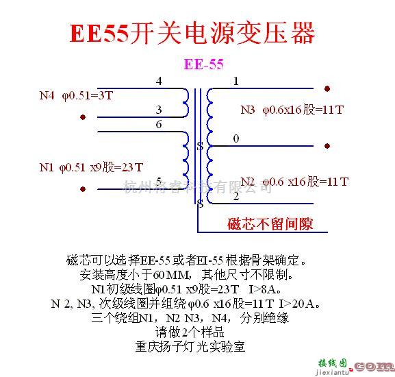 常用单元电路中的介绍高频变压器线圈绕制(开关电源1000W变压器双组有反馈组)  第1张