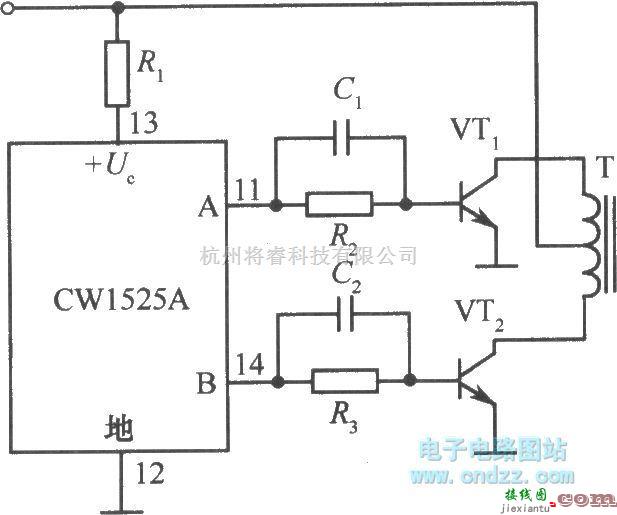 开关稳压电源中的CWl525A-驱动MOS管的半桥式驱动电路  第1张