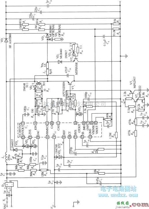 开关稳压电源中的ZVT软开关PFC开关稳压电源电路  第1张