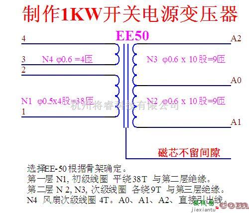 常用单元电路中的制作开关电源（1KW）变压器  第1张