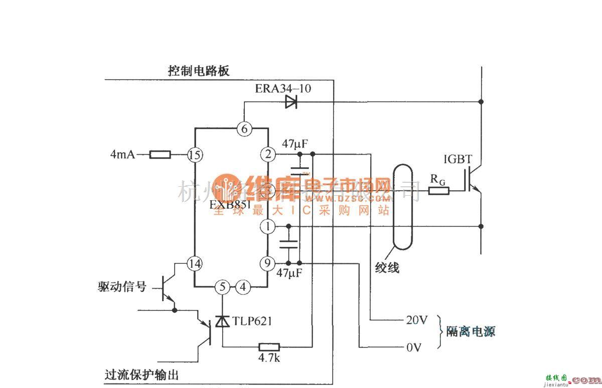 IGBT应用电路中的EXB851的应用电路  第1张