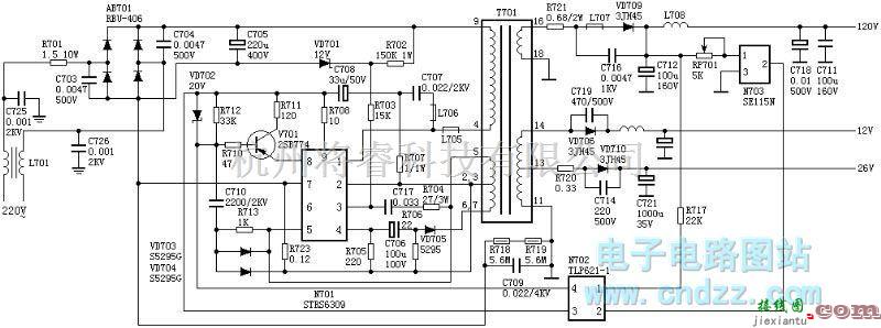 开关稳压电源中的STR6309电源  第1张