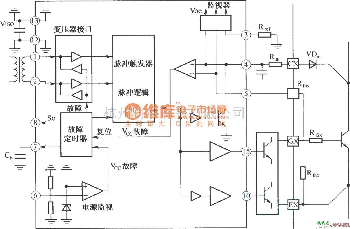 IGBT应用电路中的IGD驱动器的内部结构框图  第1张