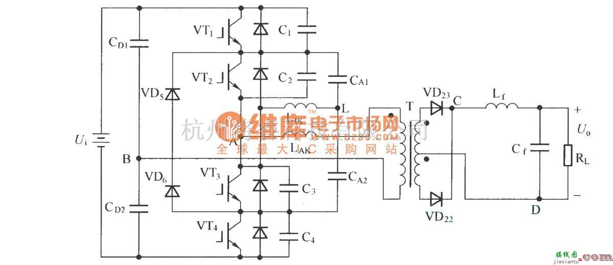 IGBT应用电路中的宽负载范围零电压开关三电平直流变换器  第1张