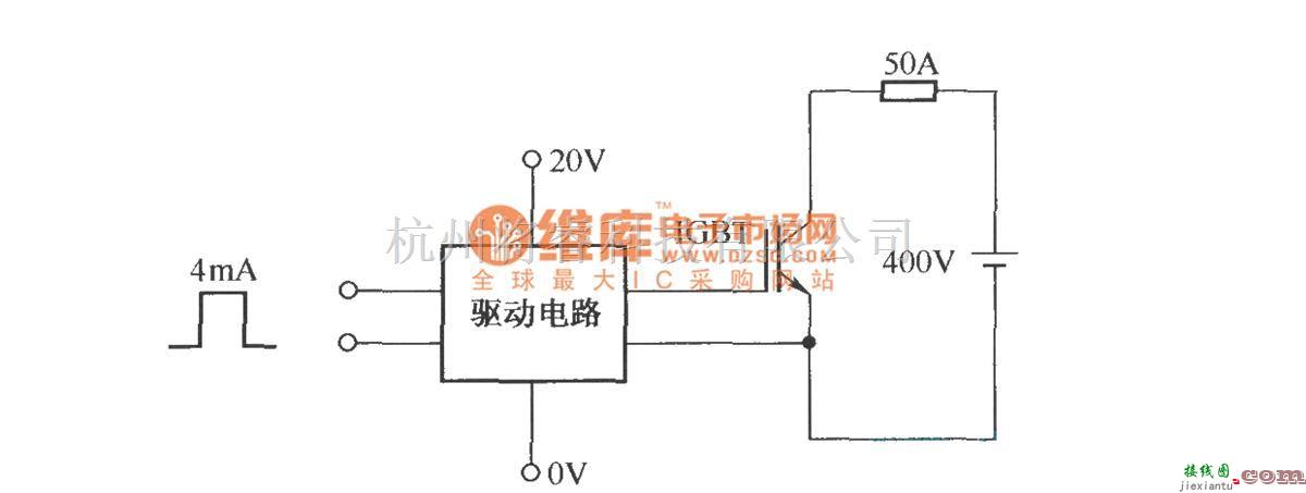 IGBT应用电路中的测试EXB850过流波形的电路  第1张