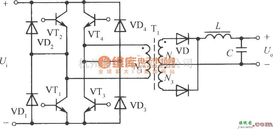 开关稳压电源中的全桥式功率变换电路  第1张