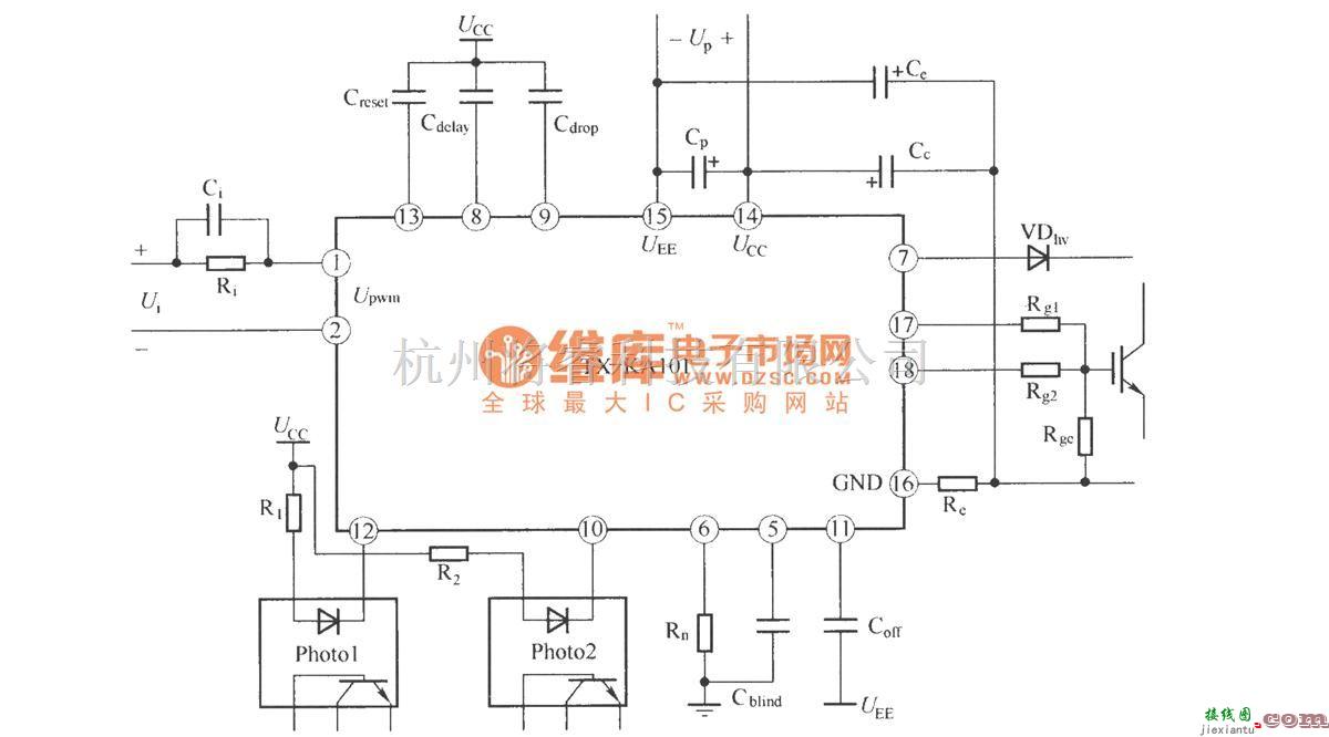 IGBT应用电路中的TX-KAl01(IGBT驱动器)的应用接线图  第1张