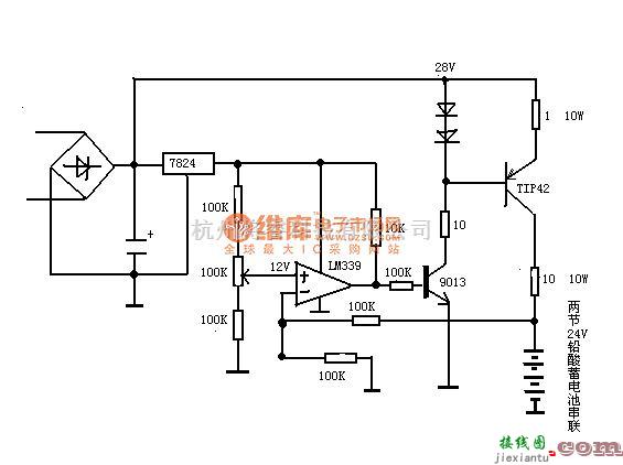 充电电路中的12V铅酸蓄电池充电电路  第1张