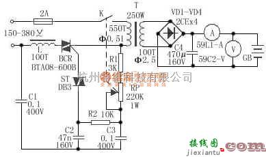 充电电路中的可调型汽车蓄电池充电器电路  第1张