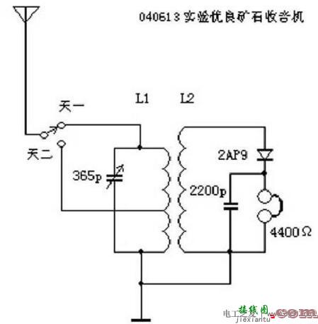 二例矿石收音机的电路图及结构功能说明  第2张