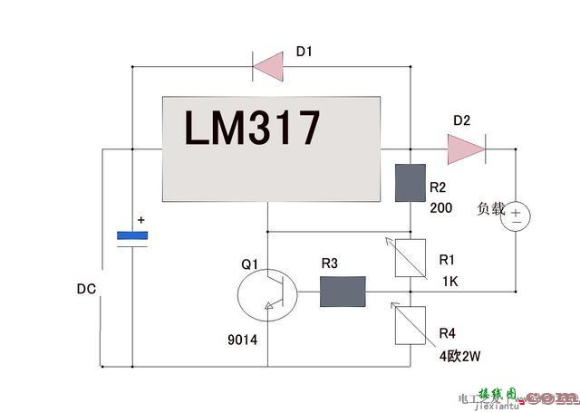 LM317恒压恒流电路的电路图说明  第2张