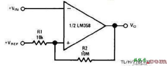 二路通用运算放大器LM358组成的24个经典电路  第9张