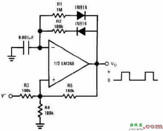 二路通用运算放大器LM358组成的24个经典电路  第18张