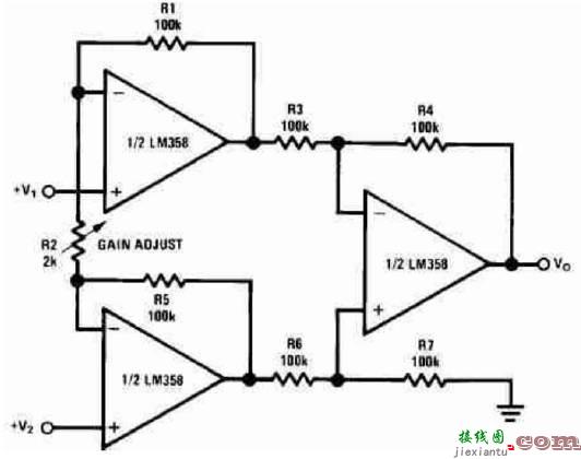 二路通用运算放大器LM358组成的24个经典电路  第21张